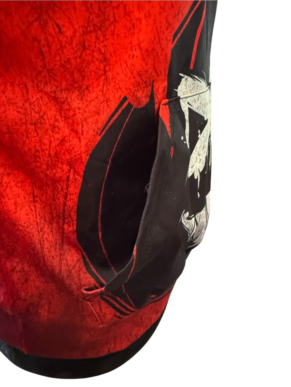 Youth Large Graphic Hoodie Large Black Red Grunge Streetwear Edgy Aesthetic - Picture 9 of 10